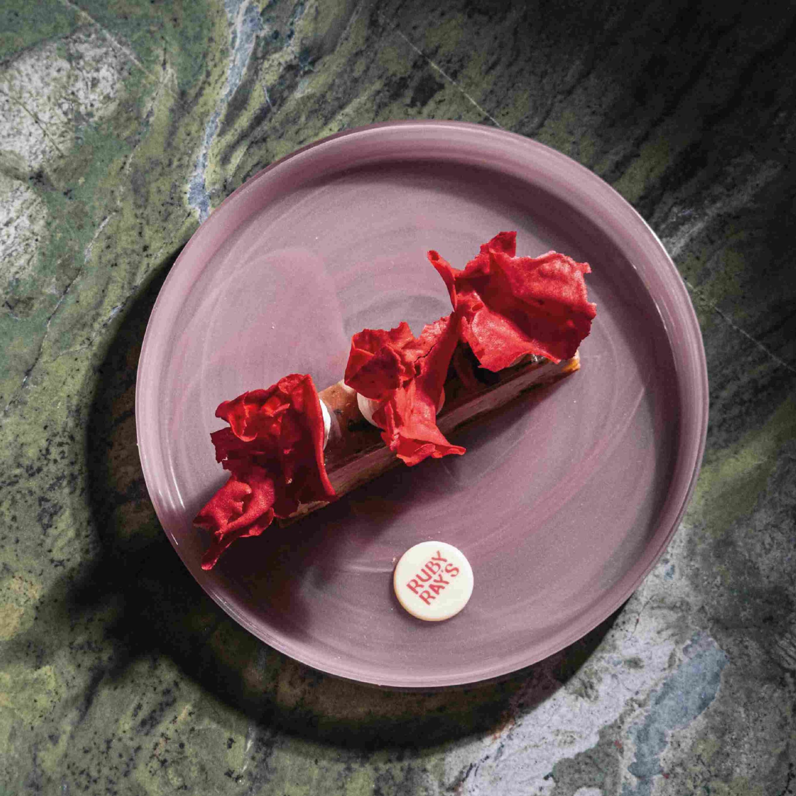 Chandelier-inspired dessert at Indian Restaurant in Malta